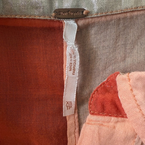 Free People Rainbow Rays Button Up Oversized Tunic Size XS - Picture 9 of 10